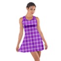Purple Plaid Tartan 3 Cotton Racerback Dress View1