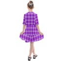 Purple Plaid Tartan 3 Kids  All Frills Chiffon Dress View2