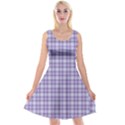 Purple Plaid Tartan 2 Reversible Velvet Sleeveless Dress View1