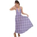 Purple Plaid Tartan 2 Backless Maxi Beach Dress View1