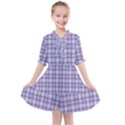Purple Plaid Tartan 2 Kids  All Frills Chiffon Dress View1
