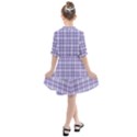 Purple Plaid Tartan 2 Kids  All Frills Chiffon Dress View2
