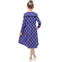 Blue Tartan Plaid 1 Diagonal Kids  Midi Sailor Dress View2