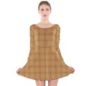 Autumn Fall Plaid Tartan 1 Long Sleeve Velvet Skater Dress View1