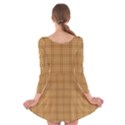 Autumn Fall Plaid Tartan 1 Long Sleeve Velvet Skater Dress View2