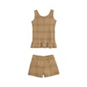 Autumn Fall Plaid Tartan 1 Kids  Boyleg Swimsuit View1