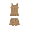 Autumn Fall Plaid Tartan 1 Kids  Boyleg Swimsuit View2