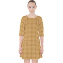 Autumn Fall Plaid Tartan 1 Quarter Sleeve Pocket Dress View1