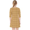 Autumn Fall Plaid Tartan 1 Quarter Sleeve Pocket Dress View2