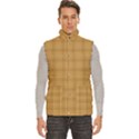 Autumn Fall Plaid Tartan 1 Men s High Neck Button Up Puffer Vest View1