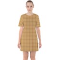 Autumn Fall Plaid Tartan 1 Sixties Short Sleeve Mini Dress View1