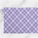 Purple Plaid Tartan 2 Diagonal Canvas Cosmetic Bag (XXXL) View1
