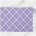 Purple Plaid Tartan 2 Diagonal Canvas Cosmetic Bag (XXXL) View2