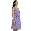 Purple Plaid Tartan 2 Diagonal Classic Skater Dress View3