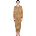Autumn Fall Plaid Tartan 1 Diagonal Hooded Jumpsuit (Ladies) View1