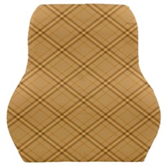Autumn Fall Plaid Tartan 1 Diagonal Car Seat Back Cushion 