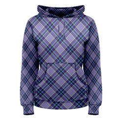 Purple Plaid Tartan 1 Diagonal Women s Pullover Hoodie