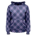 Purple Plaid Tartan 1 Diagonal Women s Pullover Hoodie View1