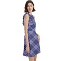 Purple Plaid Tartan 1 Diagonal Cocktail Party Halter Sleeveless Dress With Pockets View3