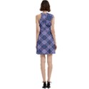 Purple Plaid Tartan 1 Diagonal Cocktail Party Halter Sleeveless Dress With Pockets View4