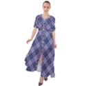 Purple Plaid Tartan 1 Diagonal Waist Tie Boho Maxi Dress View1