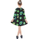 Doodle Dot Drawing Kids  Quarter Sleeve Shirt Dress View2