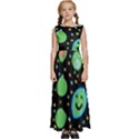 Doodle Dot Drawing Kids  Satin Sleeveless Maxi Dress View1