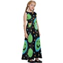 Doodle Dot Drawing Kids  Satin Sleeveless Maxi Dress View3