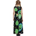 Doodle Dot Drawing Kids  Satin Sleeveless Maxi Dress View4