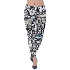 Doodle New York City Nyc Velvet Leggings