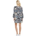 Doodle New York City Nyc Tiered Long Sleeve Mini Dress View2
