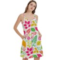 Leaves Pattern Seamless Texture Mini Camis Dress With Pockets View3