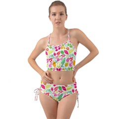 Leaves Pattern Seamless Texture Mini Tank Bikini Set