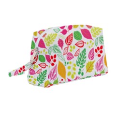 Leaves Pattern Seamless Texture Wristlet Pouch Bag (medium)