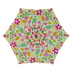 Leaves Pattern Seamless Texture Automatic Folding Umbrella With Case (small)