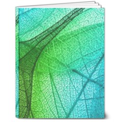 Texture Green Leaf Abstraction 3d 7  X 9  Softcover Notebook