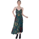 Flowers Floral Retro Flower Texture Tie Back Maxi Dress View1