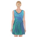 Psicodelia Zyguratti Texture Cyanturquoise V-Neck Sleeveless Dress View2