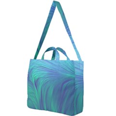 Psicodelia Zyguratti Texture Cyanturquoise Square Shoulder Tote Bag