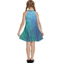 Psicodelia Zyguratti Texture Cyanturquoise Kids  Halter Collar Waist Tie Chiffon Dress View4