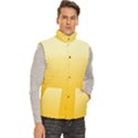 Cream Yellow To Amber Orange Linear Gradient Men s High Neck Button Up Puffer Vest View3