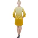 Cream Yellow To Amber Orange Linear Gradient Open Neck Shift Dress View2