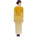 Amber Orange To Cream Yellow Linear Gradient Turtleneck Maxi Dress View2