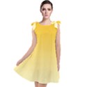 Amber Orange To Cream Yellow Linear Gradient Tie Up Tunic Dress View1