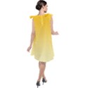 Amber Orange To Cream Yellow Linear Gradient Tie Up Tunic Dress View2