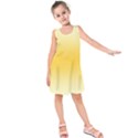 Cream Yellow To Amber Orange Bilinear Gradient Kids  Sleeveless Dress View1