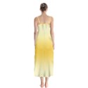 Cream Yellow To Amber Orange Bilinear Gradient Button Up Chiffon Maxi Dress View2