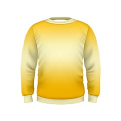 Amber Orange To Cream Yellow Bilinear Gradient Kids  Sweatshirt