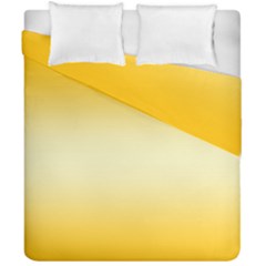 Amber Orange To Cream Yellow Bilinear Gradient Duvet Cover Double Side (california King Size)