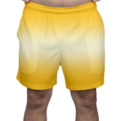 Amber Orange To Cream Yellow Bilinear Gradient Men s Shorts